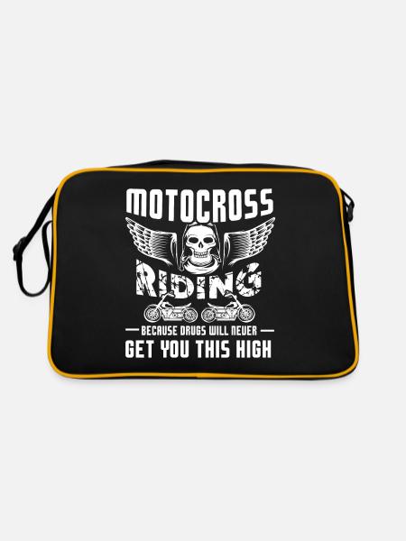Motocross Riding Motocross Get You High - Retro Bag - black/gold - Back