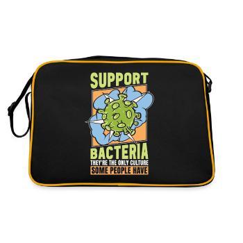 Un microbiologiste soutient les bactéries qu’ils sont scientifiques - Sac Retro - noir/or - Dos