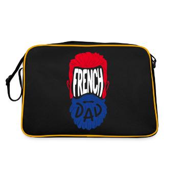 French Dad - Retro Tasche - Schwarz/Gold - Hinten