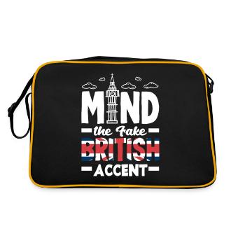 Mind the Fake British Accent - Retro Bag - black/gold - Back