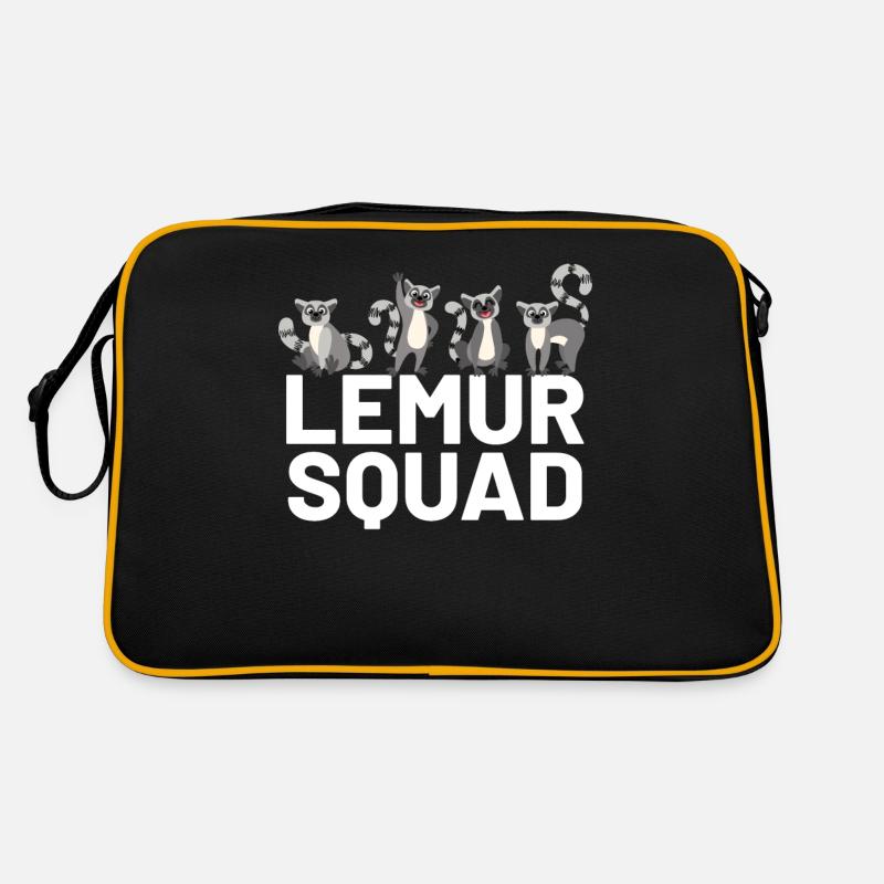 Lémurien - Sac Retro - noir/or