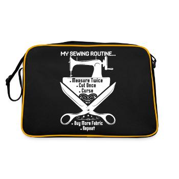 Sewing My Sewing Routine - Retro Bag - black/gold - Back