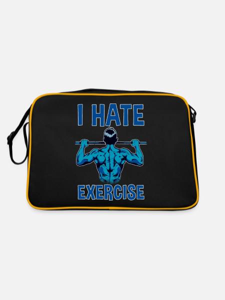 I Hate Exercise 2 - Retro Bag - black/gold - Back
