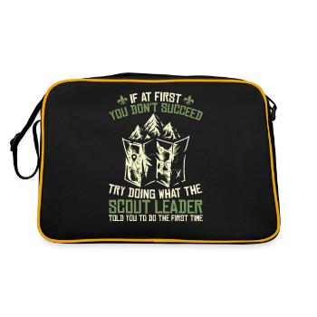 Pfadfinder Witzig - Retro Tasche - Schwarz/Gold - Hinten