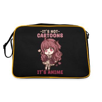 It's Not Cartoons It' Anime I Chibi Kawaii Otaku - Retro Bag - black/gold - Back