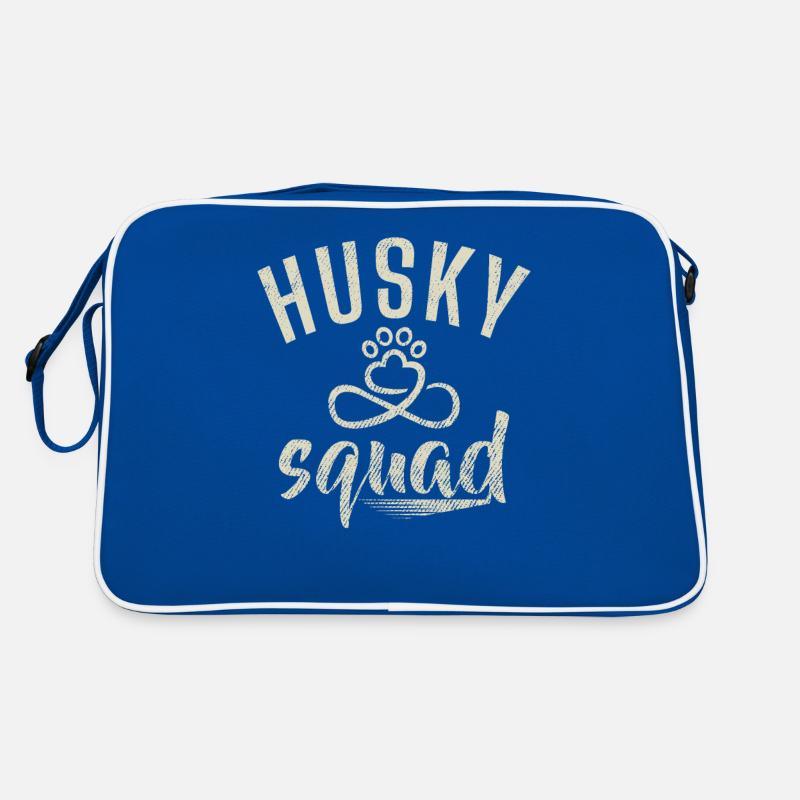 Husky-Hunde-Geschenke Retro Tasche