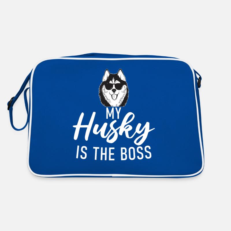 Husky-Hunde-Geschenke Retro Tasche