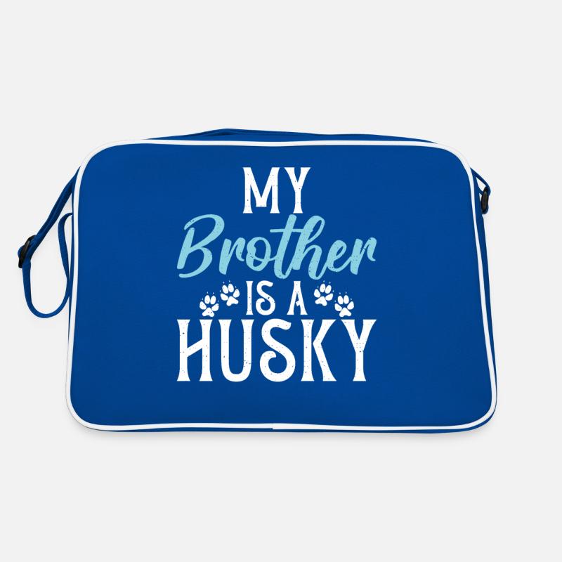 Husky-Hunde-Geschenke Retro Tasche
