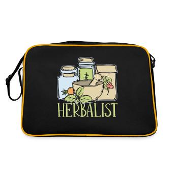 Herboristerie Herboristerie Guérison naturelle Médicinale Herbbe Médicinale - Sac Retro - noir/or - Dos