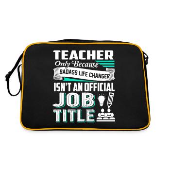 Teacher Teacher Job Title - Retro Bag - black/gold - Back