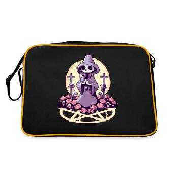 Pastel Goth Kawaii Gruseliger Und Süßer Death - Retro Tasche - Schwarz/Gold - Hinten