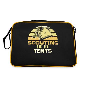 Le scoutisme d’humour scout est dans les tentes - Sac Retro - noir/or - Dos