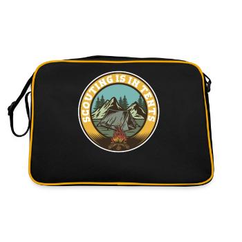 Boy Scout Cool Scouting est dans des tentes - Sac Retro - noir/or - Dos