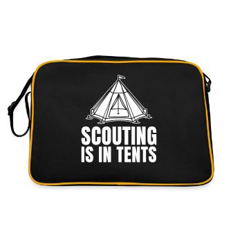 Le scoutisme scout est dans des tentes - Sac Retro - noir/or - Dos