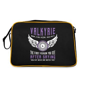 Valkyrie La première personne que vous voyez Mythologie nordique - Sac Retro - noir/or - Dos