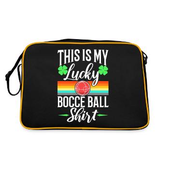 Ceci est ma boule de pétanque chanceuse - Sac Retro - noir/or - Dos