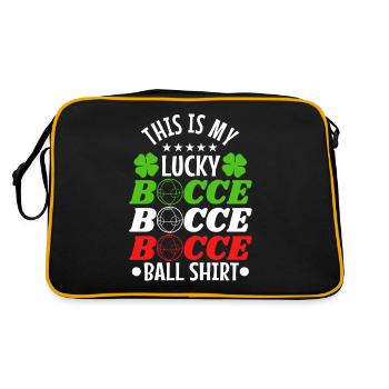 Ceci est ma boule de pétanque chanceuse - Sac Retro - noir/or - Dos