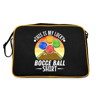 Ceci est ma boule de pétanque chanceuse - Sac Retro - noir/or - Dos
