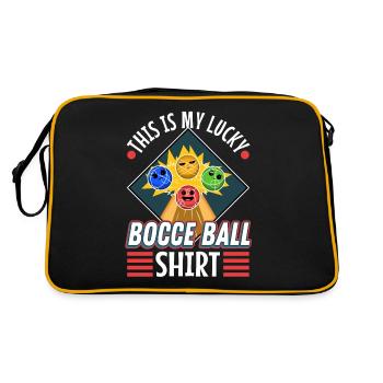 Ceci est ma boule de pétanque chanceuse - Sac Retro - noir/or - Dos