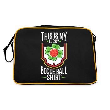 Ceci est ma boule de pétanque chanceuse - Sac Retro - noir/or - Dos