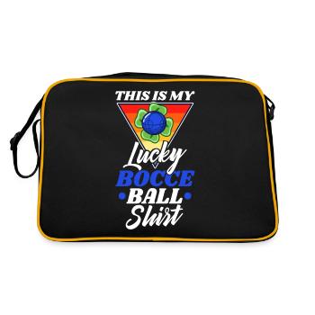 Ceci est ma boule de pétanque chanceuse - Sac Retro - noir/or - Dos