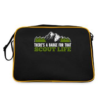 Insigne scout - Sac Retro - noir/or - Dos
