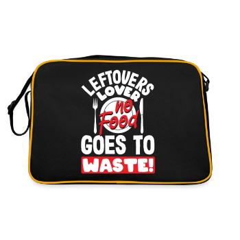 Leftovers Lover, No Food Goes to Waste! Waste No - Retro Bag - black/gold - Back