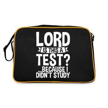 Lord Is This A Test, Because I Didn't Study 2 - Retro Bag - black/gold - Back