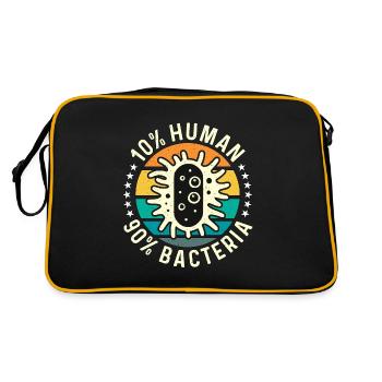 Microbiologist 10% Human 90% Bacteria Microbiology - Retro Bag - black/gold - Back