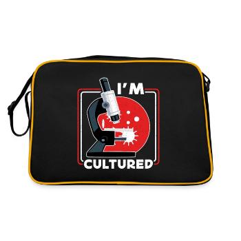 Microbiologist I'm Cultured Microscope Scientist - Retro Bag - black/gold - Back