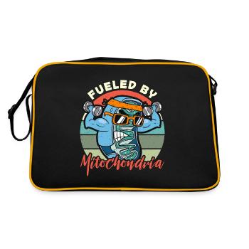 Microbiologist Fueled By Mitochondria Microbiology - Retro Bag - black/gold - Back