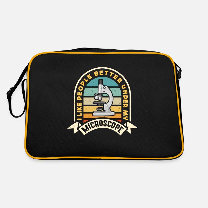 Microbiologist I Like People Better Microbiology - Retro Tasche - Schwarz/Gold