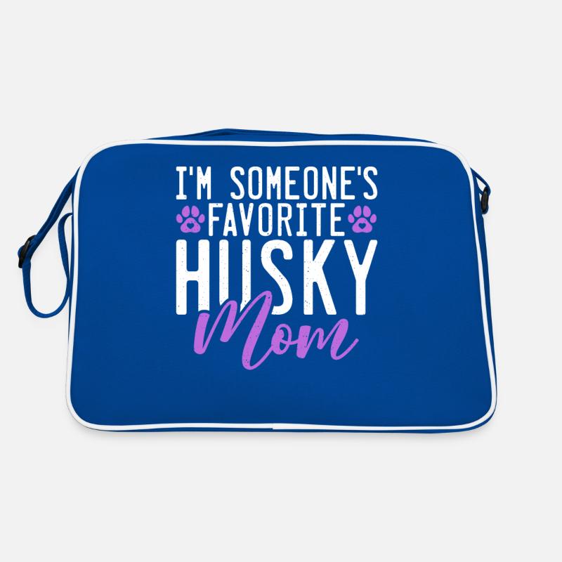 Husky-Hunde-Geschenke Retro Tasche