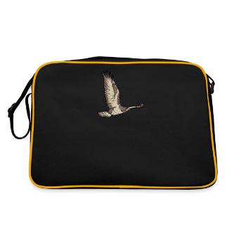 Buzzard I Bird of Prey Buzzard Motif for - Retro Bag - black/gold - Back