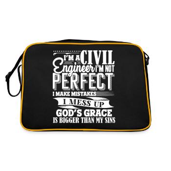 Civil Engineer Im A Civil Engineer I'm Not Perfect - Retro Bag - black/gold - Back