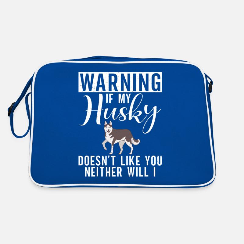 Husky-Hunde-Geschenke Retro Tasche