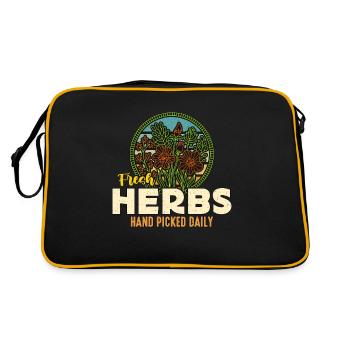 Herboristerie Herboristerie fraîche Herbes cueillies à la main Herboriste - Sac Retro - noir/or - Dos