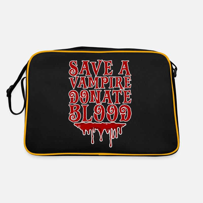 Sauvez un vampire, donnez du sang 2 - Sac Retro - noir/or