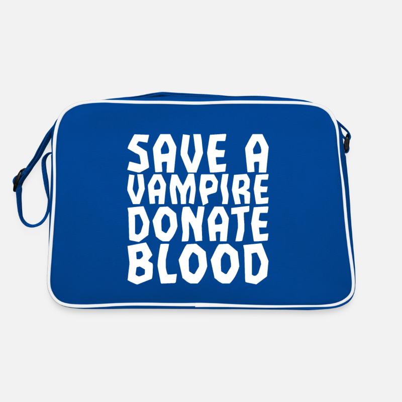 Save A Vampire, Donate Blood Retro Tasche