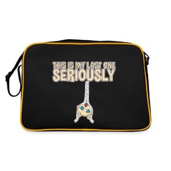 This Is My Last One Seriously 2 - Retro Tasche - Schwarz/Gold - Hinten