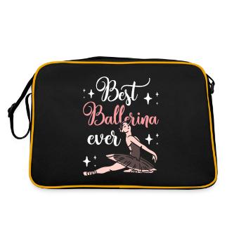 Best Ballerina of All Time Ballet Dancer - Retro Bag - black/gold - Back