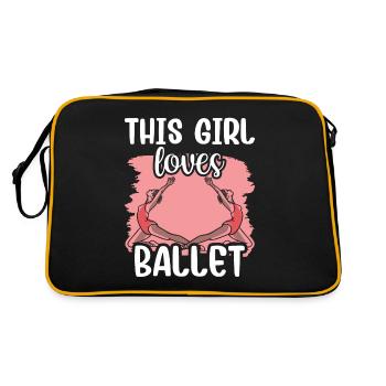 Cette fille aime la ballerine amateur de ballet - Sac Retro - noir/or - Dos