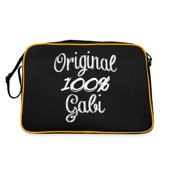 Original 100% Gabi - Retro Tasche - Schwarz/Gold - Hinten
