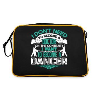 Dancer I Want To Become A Dancer - Retro Bag - black/gold - Back