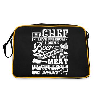 Chef I'm A Chef - Retro Bag - black/gold - Back