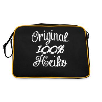 Original 100% Heiko - Retro Tasche - Schwarz/Gold - Hinten