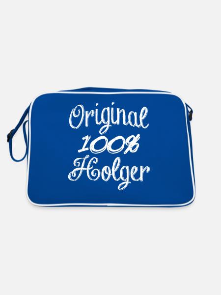 Original 100% Holger - Sac Retro - bleu/blanc - Dos