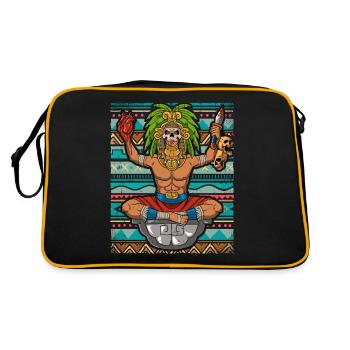 Guerrier aztèque mexicain Aztèques - Sac Retro - noir/or - Dos