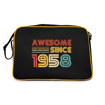 Millésime 1958 65e anniversaire 65 ans de force - Sac Retro - noir/or - Dos