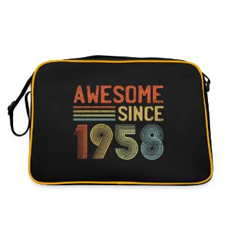 Millésime 1958 65e anniversaire 65 ans de force - Sac Retro - noir/or - Dos